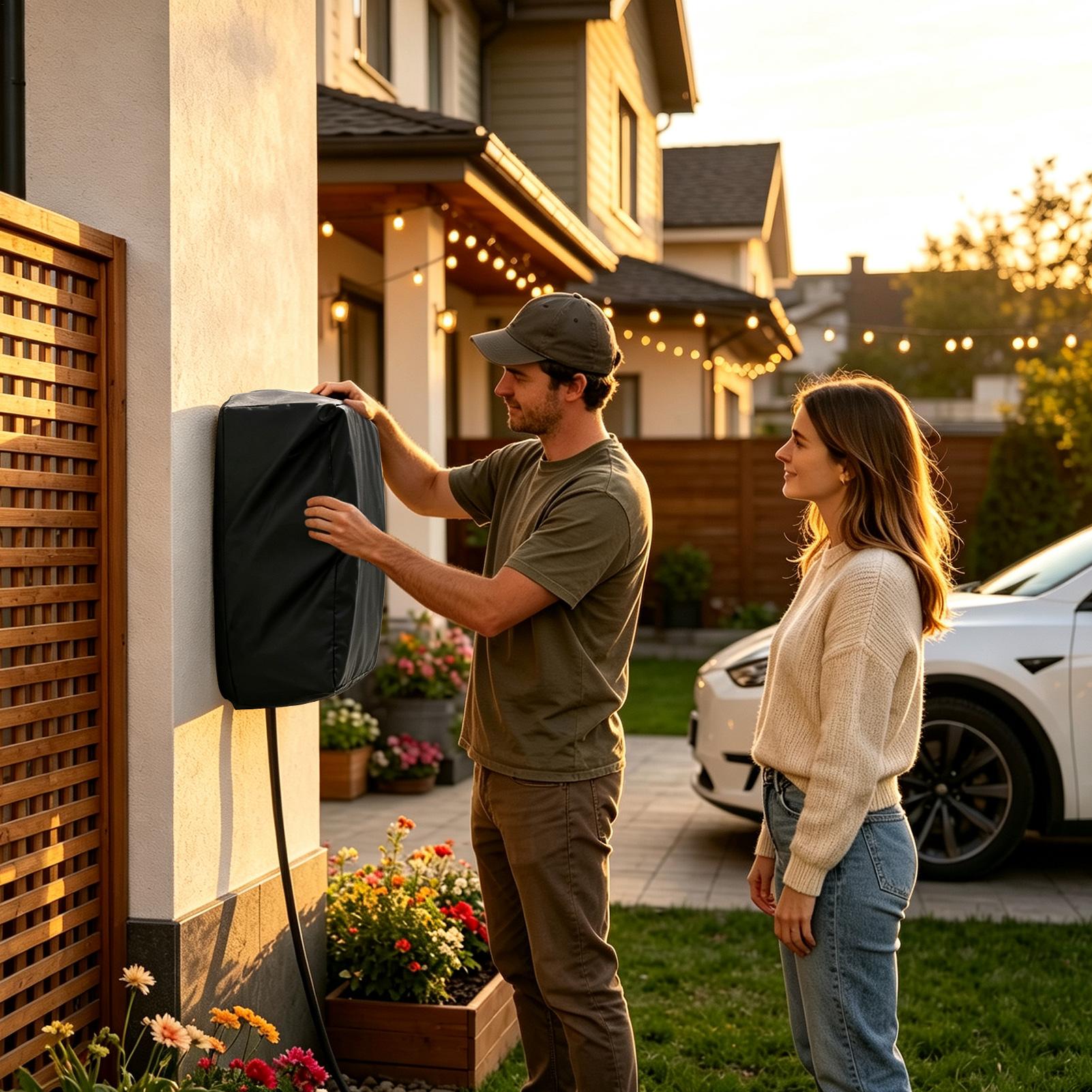 Home Ev Charger - Outdoor EV Charger Cover Car Charging