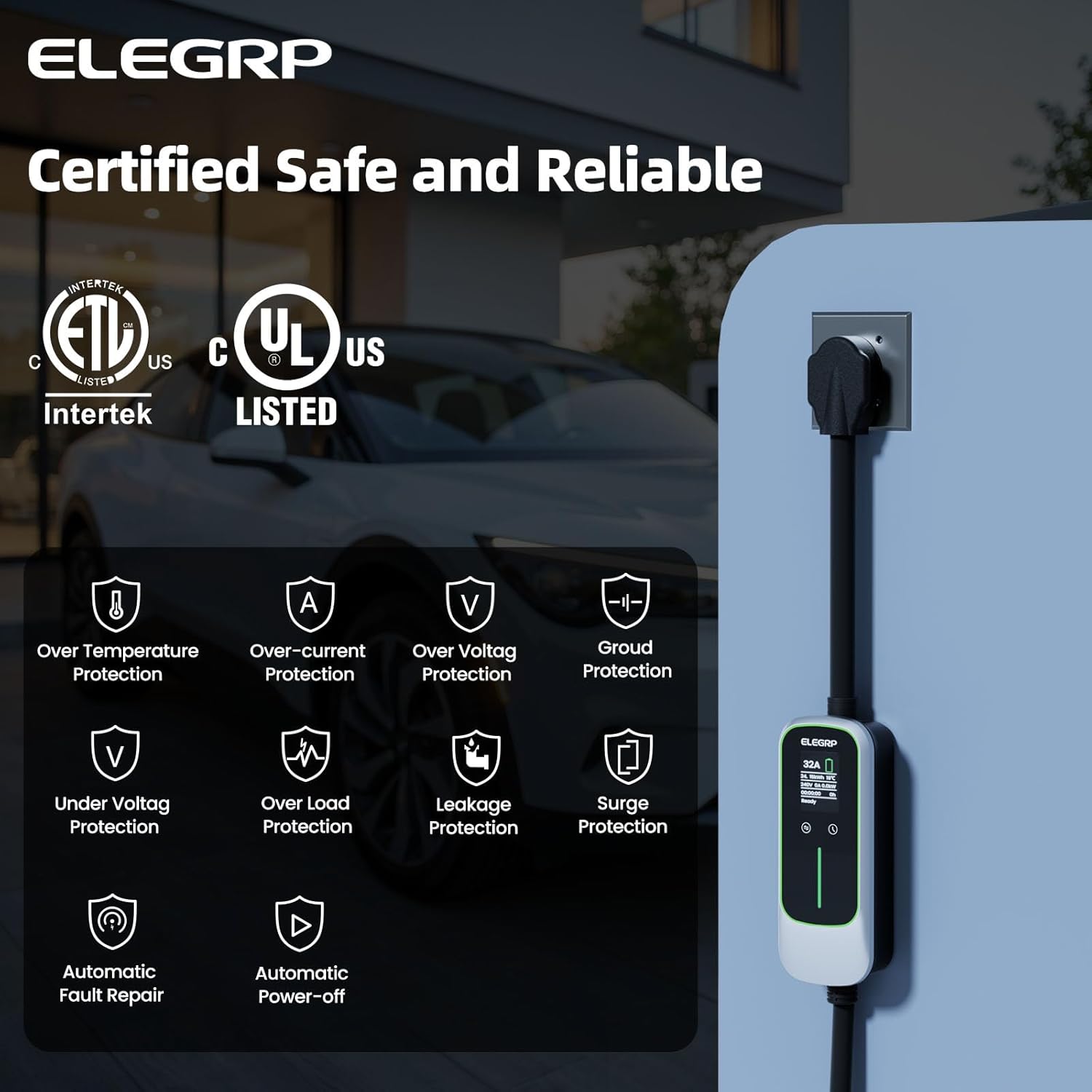 ELEGRP 32 Amp Portable Electri - đánh giá và giá Home Ev Charger