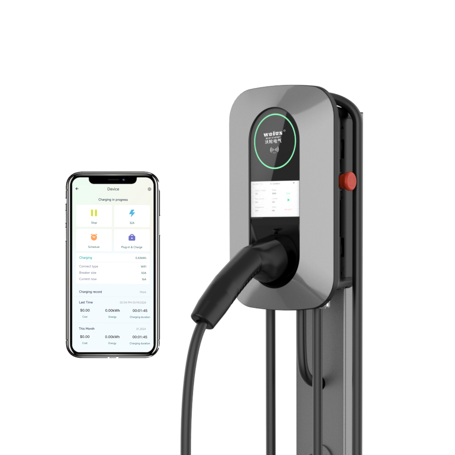 22kW AC Home Charging Pile Ev  - đánh giá và giá Home Ev Charger