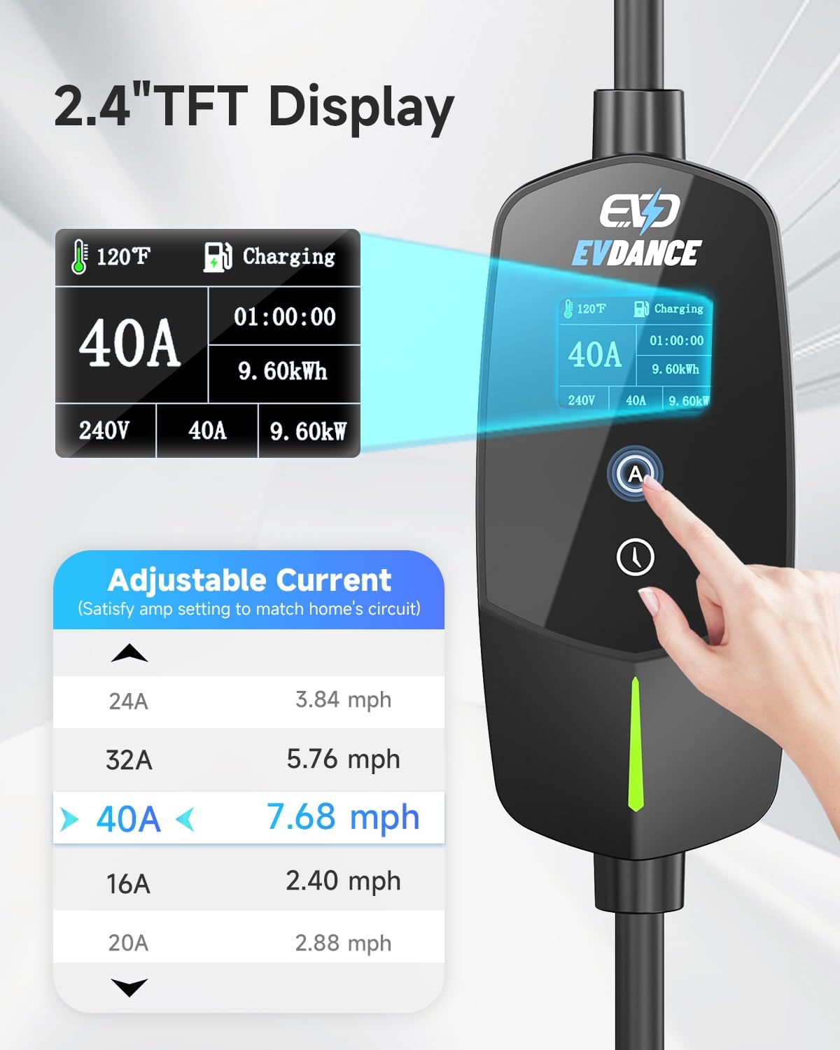 EVDANCE Portable EV Charger fo - đánh giá và giá Home Ev Charger
