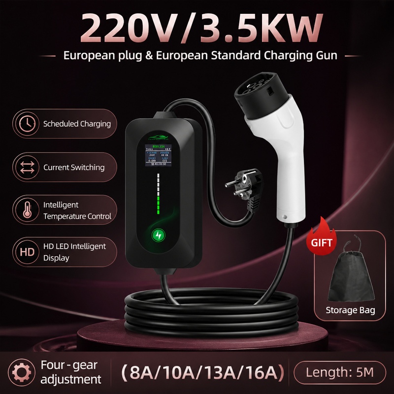 ROMADA 3.5KW Eletric Vehicle C - đánh giá và giá Portable Ev Charger